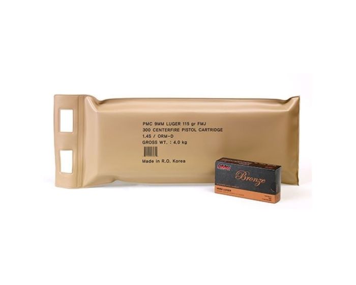 PMC Bronze 9mm Luger Handgun Ammo 115gr FMJ Battle Pack BP - 300rd