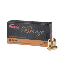 PMC Bronze .32 ACP Handgun Ammo - 71 Grain | Prepper Gun Shop