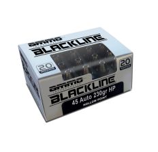 Ammunition Inc BlackLine .45 ACP Handgun Ammunition 230 Grain JHP 200rd Case