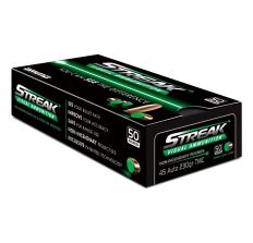 Ammunition Inc STREAK Target .45 ACP Handgun Ammunition 230 Grain TMC Green 50rd Box