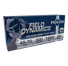 Fiocchi Field Dynamics Rifle Ammunition 45-70 Government 300gr Hollow Point Front Nose 20rd