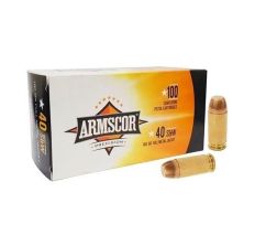 Armscor .40 S&W Pistol Ammunition 180 Grain Full Metal Jacket Philippines Mfg. 100rd Box