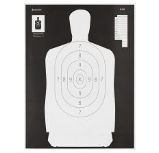 ACTION TARGET B34 BLK/WHT SILHO 100PK