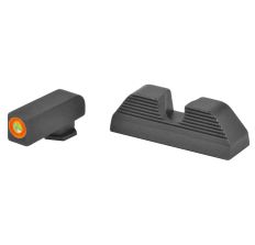 AmeriGlo UC Sight For Glock 17/19 Green Tritium Orange Outline Front Black Rear