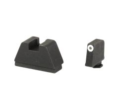 AmeriGlo Optic Compatible Sets for Glock Front/Rear Sight All Glocks Green, White Outline