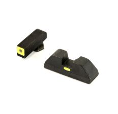 AmeriGlo CAP - Combative Application Pi Front/Rear Sight Glock 42 and 43 Black, Green