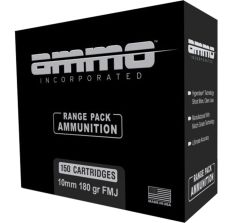 Ammo Inc Signature Range 10mm Handgun Ammunition 180 Grain TMC 150rd Box