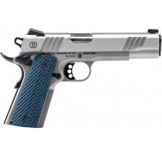 Bersa B1911 Pistol Brushed Stainless .45 ACP 5" Barrel 8rd Blue Grips