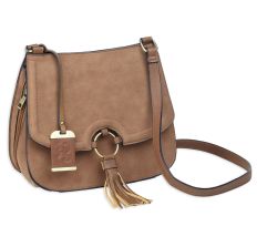 Bulldog Cases Purse Brown Camel Suede