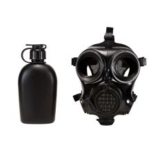 MIRA Safety CM7M Military Gas Mask Large Includes Preinstalled Hydration System & Canteen CBRN Protection Military Special Forces, Police Squads, and Rescue Teams