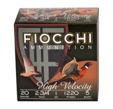 Fiocchi Ammunition Lead Hunting 20 Gauge 2.75" #5 25rd