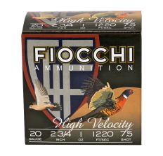 Fiocchi Ammunition Lead Hunting 20 Gauge 2.75" #7.5 25rd