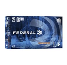 Federal PowerShok 25-06 Remington 117Gr Soft Point 20rd