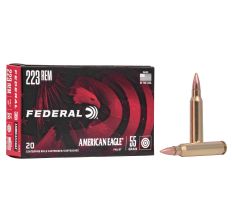 Federal American Eagle 223 Remington 55Gr FMJ 20rd