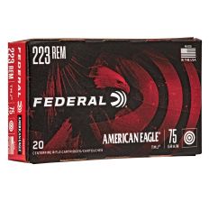 Federal American Eagle 223 Remington 75Gr Total Metal Jacket 20rd