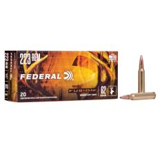 Federal Fusion 223 Remington 62Gr Boat Tail 20rd