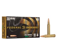 Federal Gold Medal 300 Winchester Magnum 190Gr Boat Tail Hollow Point 20rd