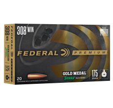 Federal Gold Medal 308 Winchester 175Gr Boat Tail Hollow Point 20rd