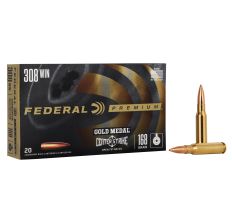 Federal Premium Gold Medal 308 Winchester 168Gr Open Tip Match 20rd