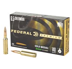 Federal Gold Medal Sierra Match King 6.5 Creedmoor 140Gr Boat Tail Hollow Point 20rd