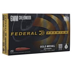 Federal Gold Medal 6MM Creedmoor 109Gr Berger 20rd