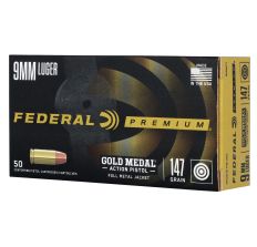 Federal Gold Medal 9MM 147Gr FMJ 50rd