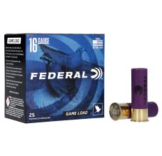 Federal Game Load 16 Gauge 2.75" #6 Lead 2 1/2 Dram 25rd