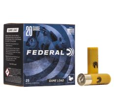 Federal Game Load 20 Gauge 2.75" #8 Shotshell 2 1/2 Dram 25rd