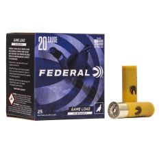 Federal GameShok Hi-Brass 20 Gauge 2.75" #7.5 Lead 25rd