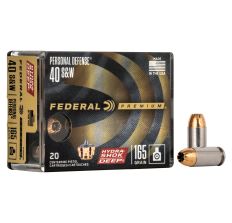 Federal Premium 40 S&W 165Gr JHP 20rd