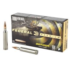 Federal Premium 7MM Remington 168Gr Berger Hybrid Hunter 20rd