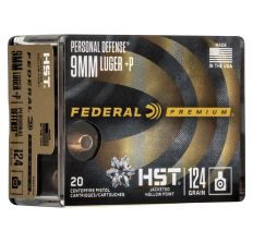 Federal Premium PD HST 9MM 124Gr JHP 20rd