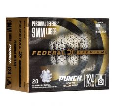 Federal Premium Personal Defense 9mm 124gr PUNCH JHP - 20rd Box