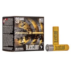 Federal Premium Black Cloud 20 Gauge 3" #2 Steel Shot 25rd