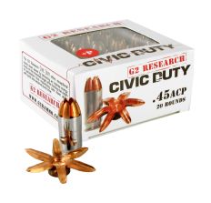 G2 Research Civic Duty 45 ACP 164Gr Copper 20rd