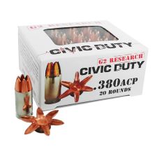 G2 Research Civic Duty 380 ACP 64Gr Copper 20rd