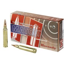 Hornady Superformance Match 223 Remington 75Gr Boat Tail Hollow Point 20rd