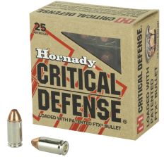 Hornady Critical Defense 9MM Makarov 95Gr FlexTip 25rd