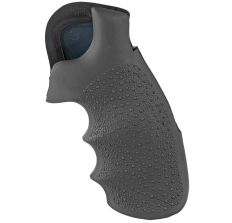 Hogue Rubber Revolver Grip S&W N Rnd Butt Black