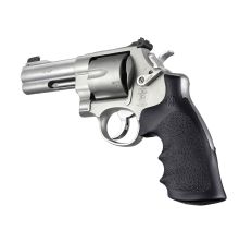 Hogue Rubber Revolver Grip S&W N Round to Square Conversion Black