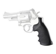 Hogue Rubber Revolver Grip S&W N Sq Butt Black