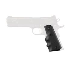 Hogue Rubber Pistol Grip 1911 Government Black Finger Grooves