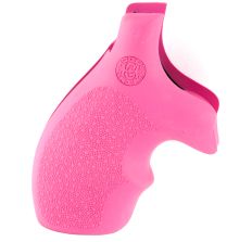 Hogue Rubber Revolver Grip S&W J Rnd Butt Bantam Pink