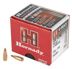 Hornady V-MAX 22 Caliber 50Gr V-Max 100ct