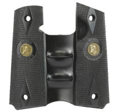 Pachmayr Grip Signature Colt 1911 Black Finger Grooves