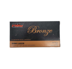 PMC Bronze 9mm Luger Handgun Ammunition 147 Grain FMJ 50rd Box