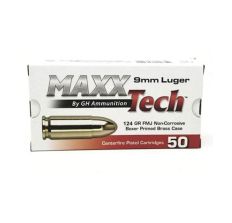 Maxxtech 124gr 9mm FMJ Brass Case 500Rd Labor Day Sale!