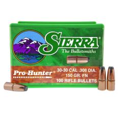 Sierra Bullets Pro Hunter 30 Caliber 150Gr Flat Nose 100ct