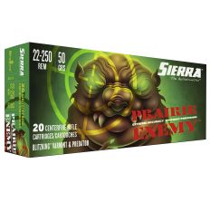 Sierra Bullets Prairie Enemy 22-250 Remington 50Gr Ballistic Tip 20rd