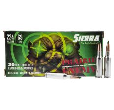 Sierra Bullets Prairie Enemy 224 Valkyrie 69Gr Ballistic Tip 20rd